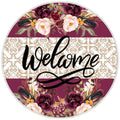10 Floral Welcome Sign, Wreath Sign, Home Decor
