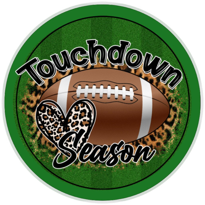 10 Football Fall Leopard Sign, Wreath Sign, Home Decor