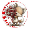 10 Fox Valentine Sign, Wreath Sign, Home Decor, Wreath Making Supplies