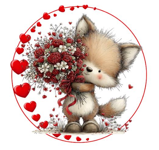 10 Fox Valentine Sign, Wreath Sign, Home Decor, Wreath Making Supplies