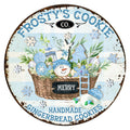 10 Frosty Cookie Company  Snowman Wreath Sign, Metal Wreath Sign, Home Decor