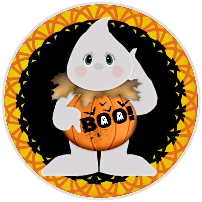 10 Ghost Pumpkin Boo Sign, Wreath Sign, Home Decor