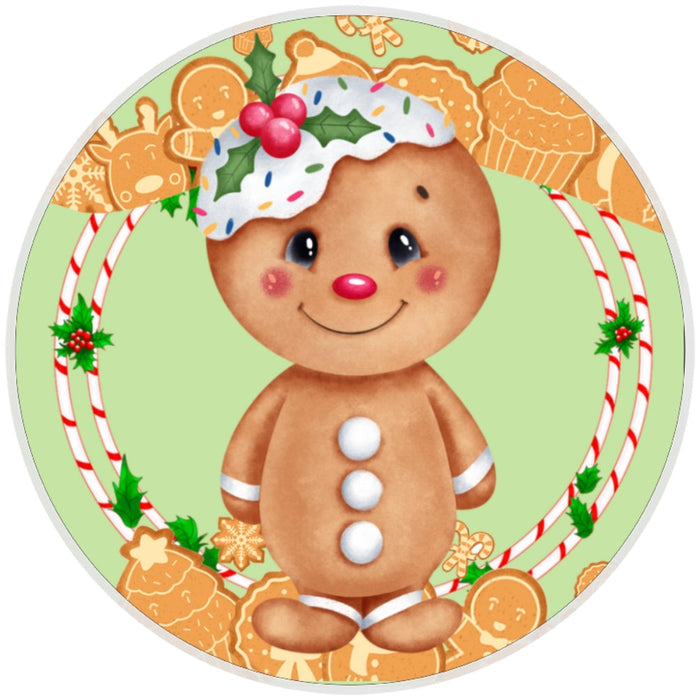 10 Gingerbread Cookie Wreath Sign, Metal Wreath Sign, Home Decor