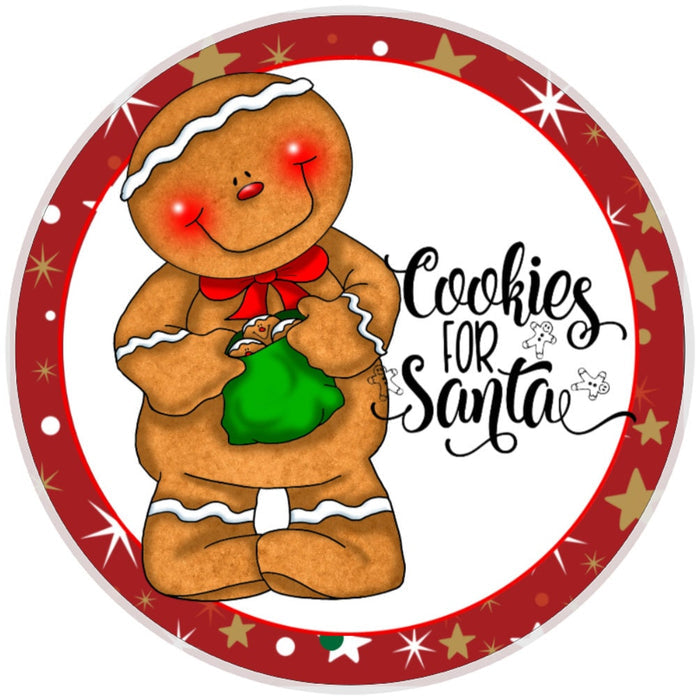 10 Gingerbread Cookies For Santa Sign, Wreath Sign, Home Decor, The Ritzy Cactus, Gift