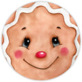 10 Gingerbread Face Sign, Wreath Sign, Home Decor