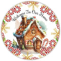 10 Gingerbread Welcome Christmas Sign, Wreath Sign, Home Decor