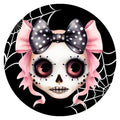 10 Girl Skeleton Halloween Sign, Wreath Sign, Metal Sign, Home Decor