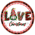 10 Gnome Christmas Love Light Sign, Wreath Sign, Home Decor, The Ritzy Cactus
