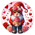 10 Gnome Cupcake Valentine Sign, Wreath Sign, Home Decor