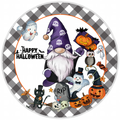 10” Gnome  Halloween Sign, Home Decor, Aluminum, The Ritzy Cactus