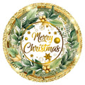 10 Gold Merry Christmas  Sign, Wreath Sign, Home Decor