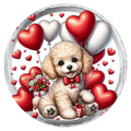 10 Golden Doodle Happy Valentine Sign, Wreath Sign, Home Decor