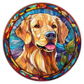 10 Golden Retriever Stained Glass Look Sign, Metal Wreath Sign, Home Decor