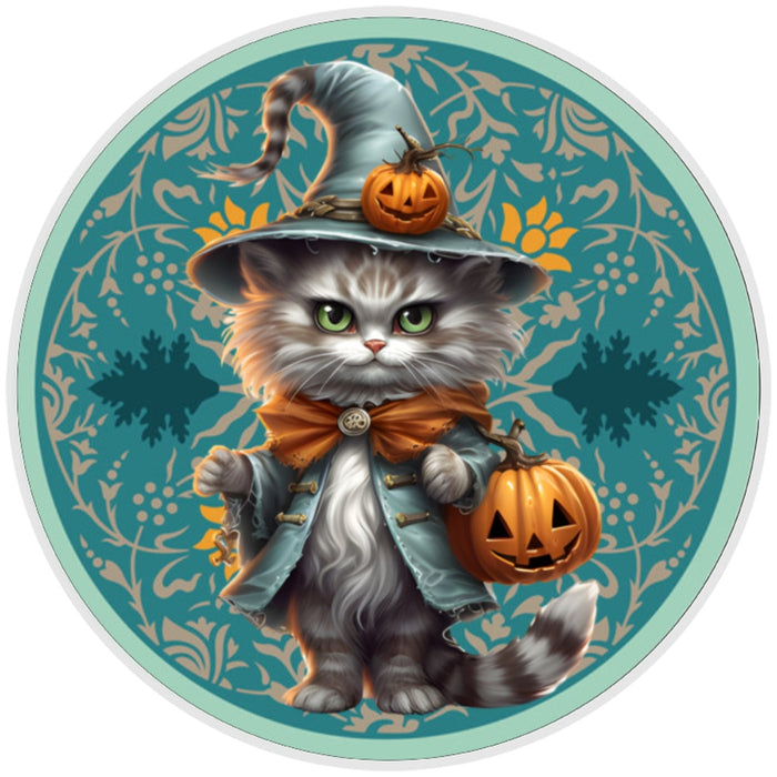 10 Halloween Cat Sign, Wreath Sign, Home Decor