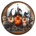 10 Halloween Chicken Witch Sign, Wreath Sign, Metal Sign, Home Decor