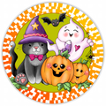 10” Halloween Friends Sign, Home Decor, Aluminum, The Ritzy Cactus