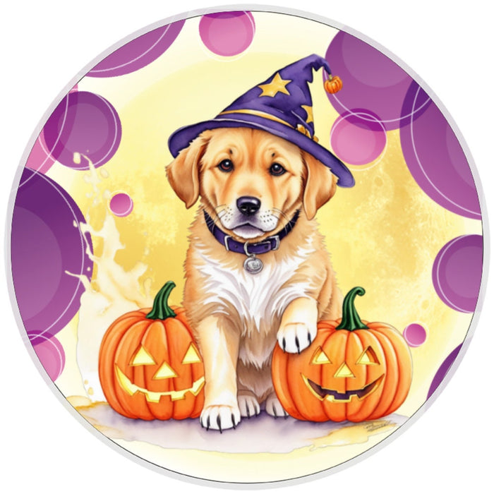 10 Halloween Golden Retriever Dog Sign, Wreath Sign, Home Decor