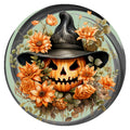 10 Halloween Spooky Witch Pumpkin Sign, Wreath Sign, Metal Sign, Home Decor