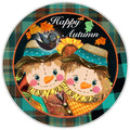 10 Happy Autumn Scarecrow Sign, Halloween Wreath Sign, Home Decor
