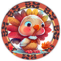 10 Happy Fall Turkey Sign, Fall Wreath Sign, Home Decor, The Ritzy Cactus, Gift