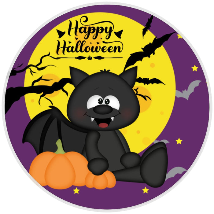 10 Happy Halloween Bat Sign, Wreath Sign, Home Decor
