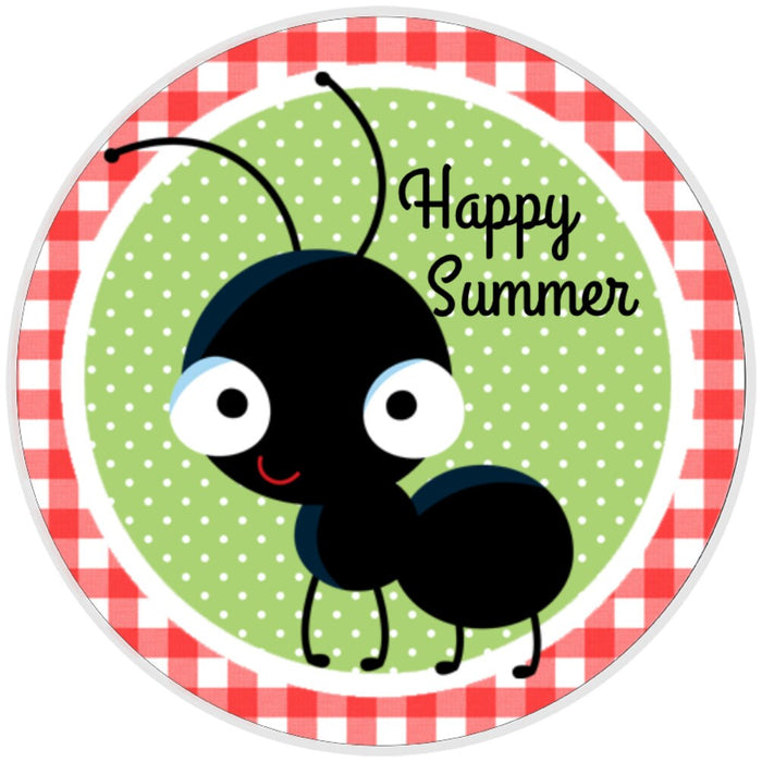 10 Happy Summer Picnic Ant Sign, Wreath Sign, Home Decor, Metal Sign, The Ritzy Cactus