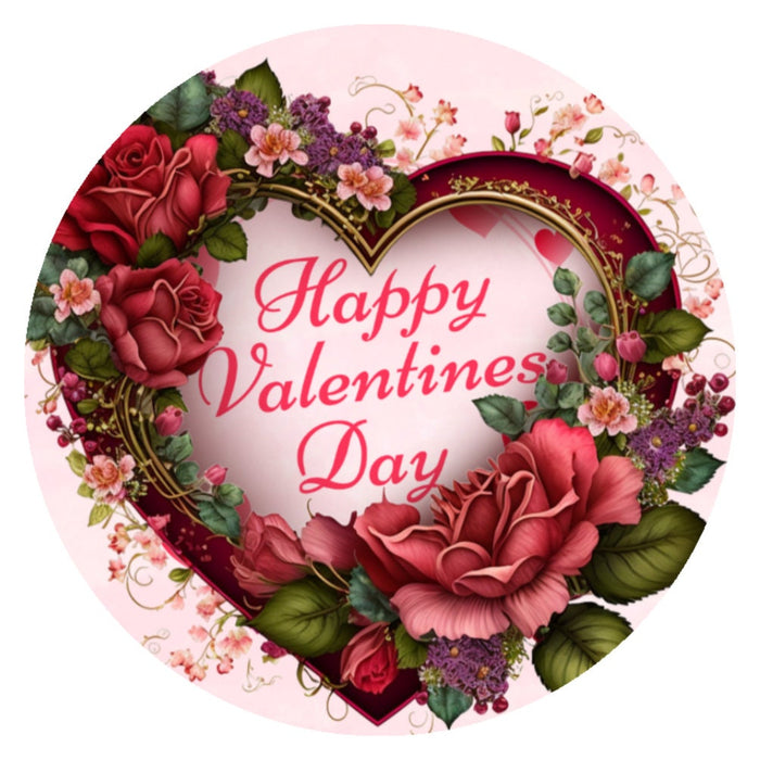 10  Happy Valentines Day Rose Sign, Wreath Sign, Home Decor