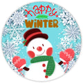 10 Happy Winter Snowman Sign, Wreath Sign, Home Decor, The Ritzy Cactus, Gift