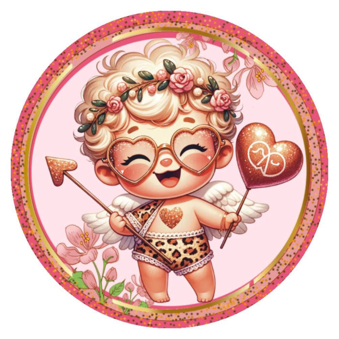 10 Heart Cupid Valentine Sign, Wreath Sign, Home Decor