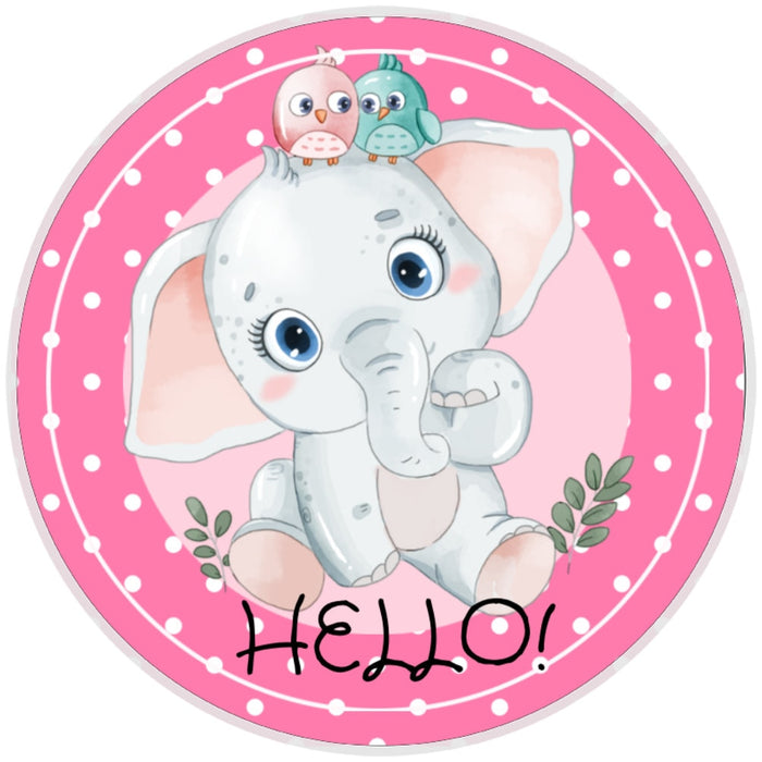 10 Hello Elephant Sign, Wreath Sign, Home Decor