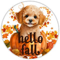 10 Hello Fall Dog Sign, Wreath Sign, Home Decor