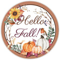 10 Hello Fall Pumpkin Sign, Wreath Sign, Home Decor