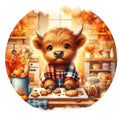 10 Highland Cow Baking Fall Cookies Sign, Wreath Sign, Metal Sign, Home Decor, DIY Crafts