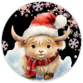 10 Highland Cow Snowflake Christmas Sign, Wreath Sign, Home Decor