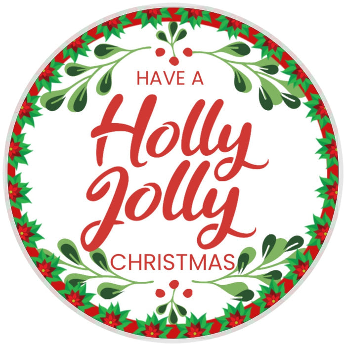 10 Holly Jolly Christmas Sign, Wreath Sign, Home Decor