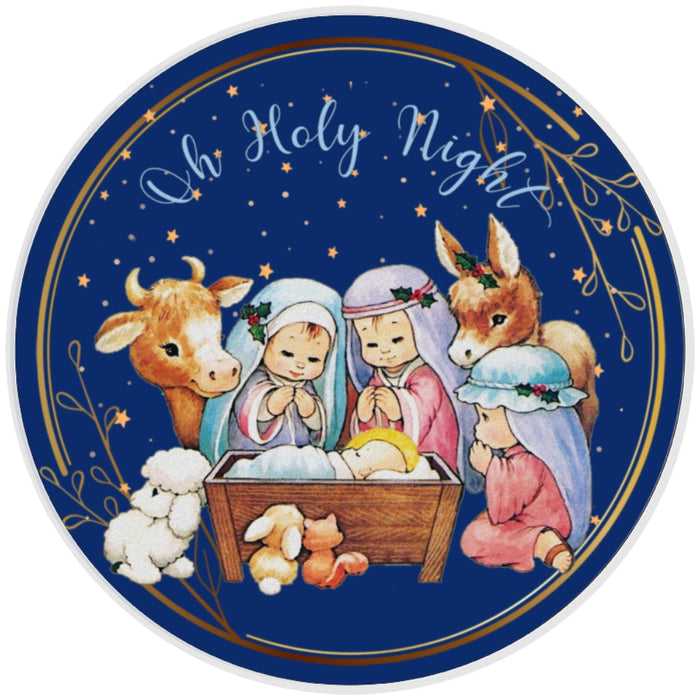 10 Holy Night  Christmas Manger Wreath Sign, Wreath Sign, Home Decor