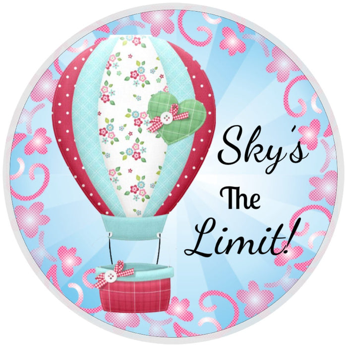 10 Hot Air Balloon Sign, Wreath Sign, Home Decor, Metal Sign, The Ritzy Cactus