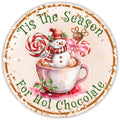 10 Hot Chocolate Snowman Wreath Sign, Metal Wreath Sign, Home Decor