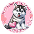 10  Husky Happy Valentine Sign, Wreath Sign, Home Decor