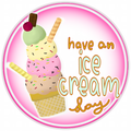 10” Ice Cream Day Wreath Sign, Home Decor, Aluminum, The Ritzy Cactus