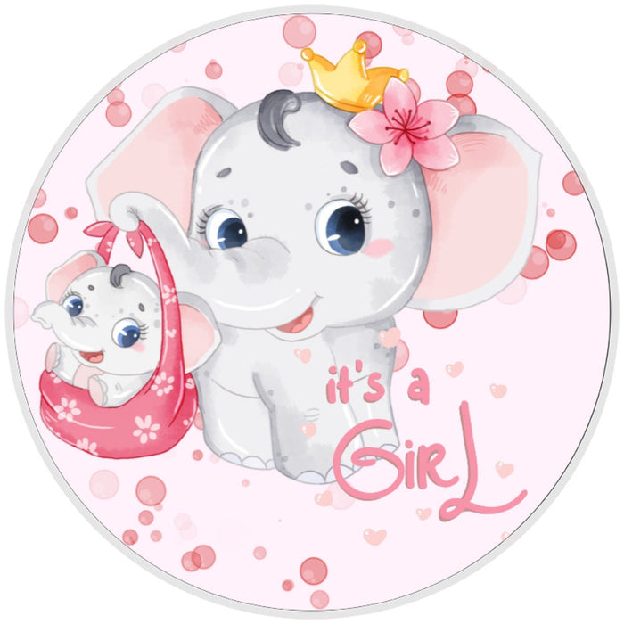 10 Its A Girl Elephant Sign, Wreath Sign, Home Decor, Metal Sign, The Ritzy Cactus