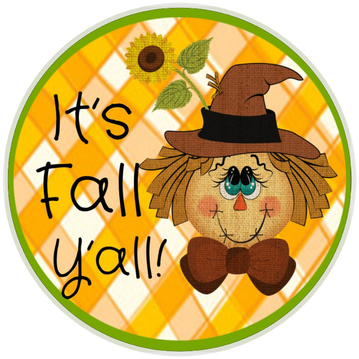 10 Its Fall Yall Scarecrow Fall Sign, Wreath Sign, Home Decor