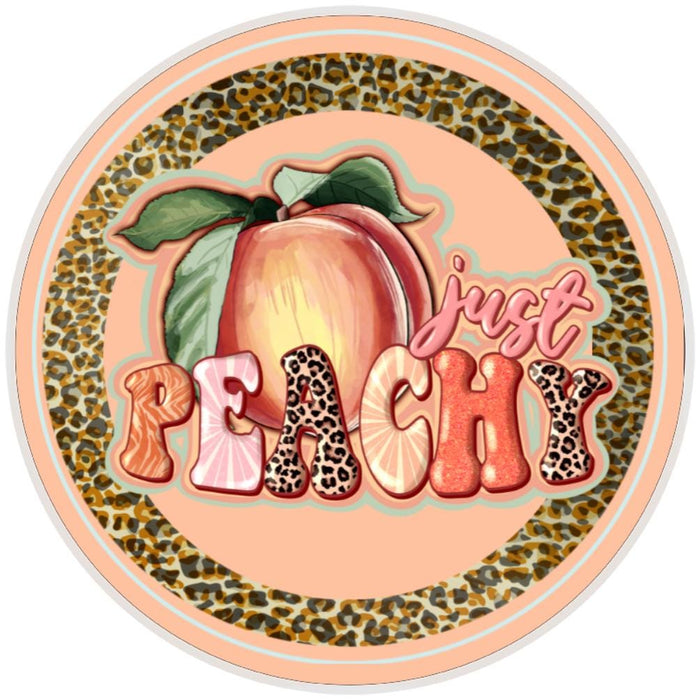 10 Just Peachy Peach Sign, Wreath Sign, Home Decor, Metal Sign, The Ritzy Cactus