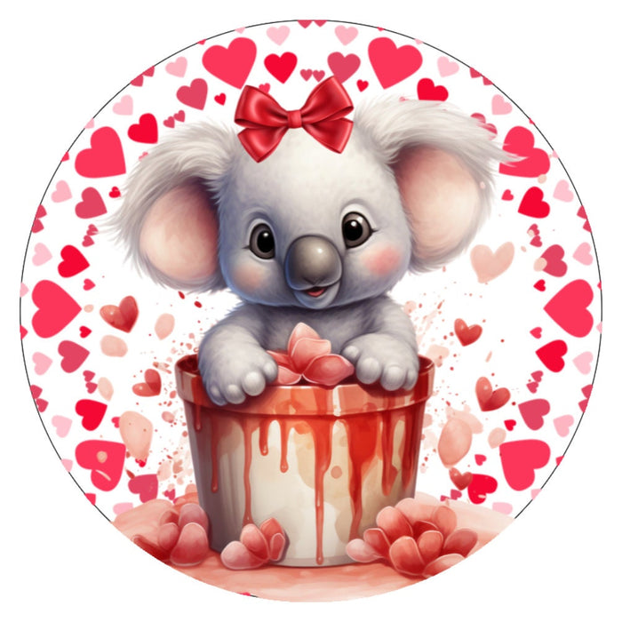10 Koala Valentine Sign, Wreath Sign, Home Decor