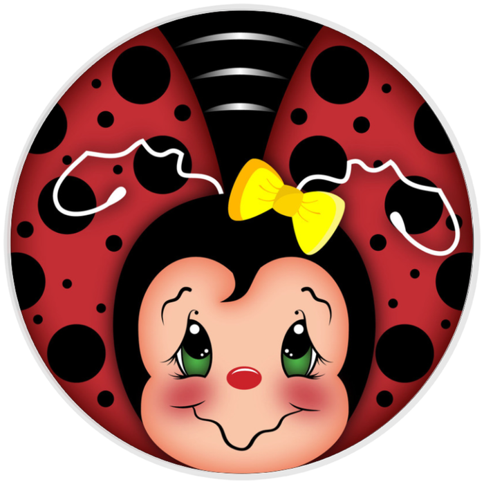 10” Ladybug Sign, Home Decor, Aluminum, The Ritzy Cactus