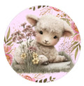 10 Lamb Floral Sign, Metal Wreath Sign, Home Decor
