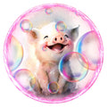 10 Laughing Bubble Pig Sign, Metal Wreath Sign, Home Decor