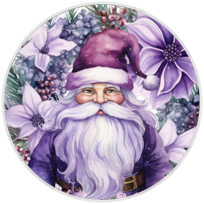10 Lavender Santa Christmas Sign, Wreath Sign, Home Decor