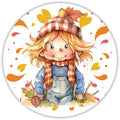 10 Leaves Scarecrow Sign, Halloween Wreath Sign, Home Decor