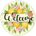 10 Lemon Floral Welcome Sign, Wreath Sign, Home Decor